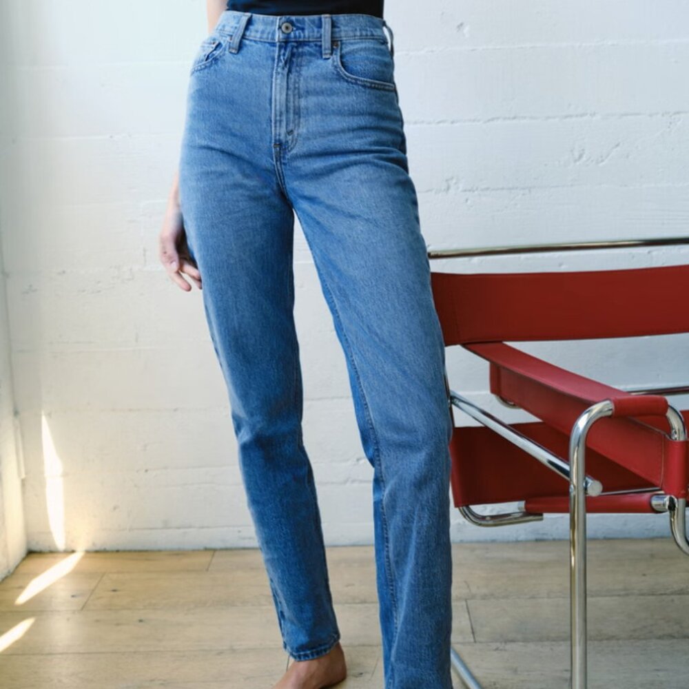 Abercrombie & Fitch Women's High Rise Jeans - Blue